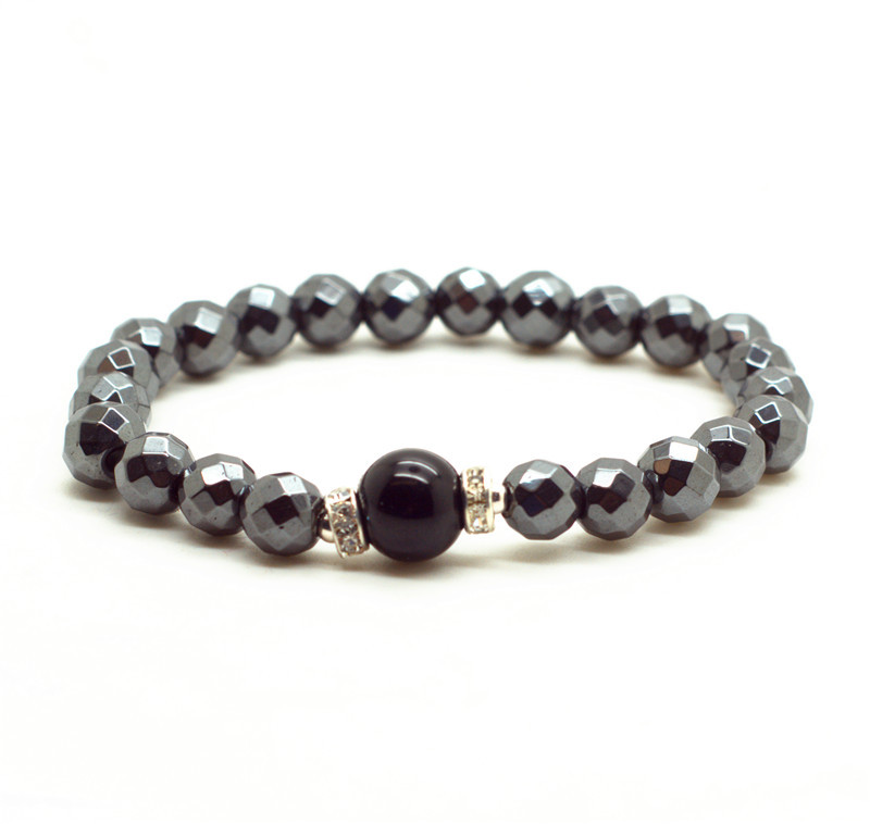 Chakra Stone With Alloy Hematite Magnetic Therapy & Healing Stone Bracelet