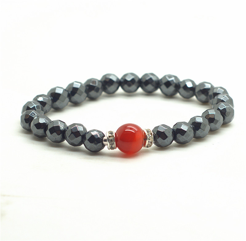 Chakra Stone With Alloy Hematite Magnetic Therapy & Healing Stone Bracelet