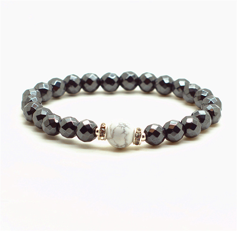 Chakra Stone With Alloy Hematite Magnetic Therapy & Healing Stone Bracelet