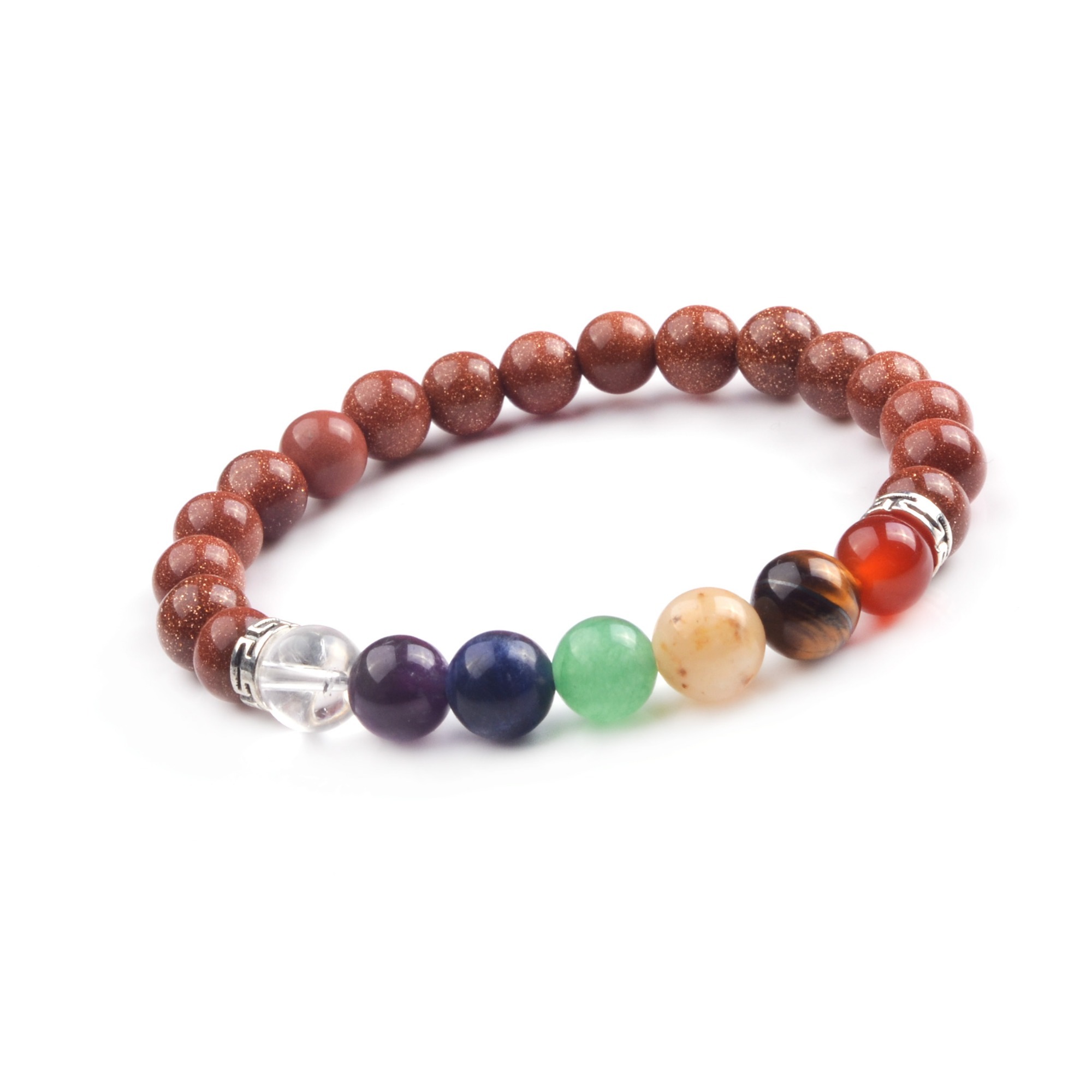 8mm 7 Chakra Stone Bracelet
