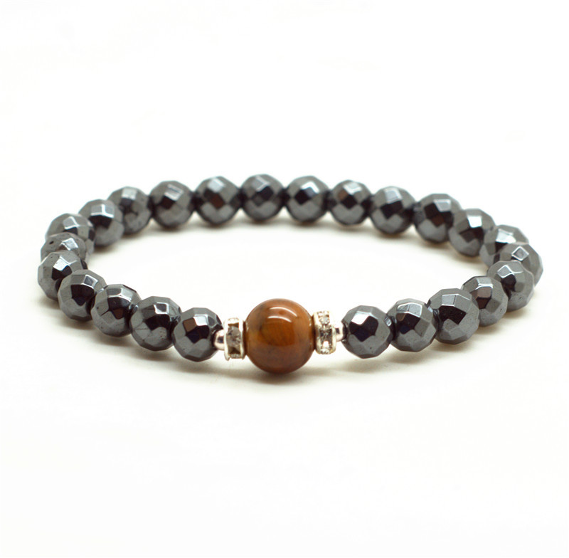 Chakra Stone With Alloy Hematite Magnetic Therapy & Healing Stone Bracelet