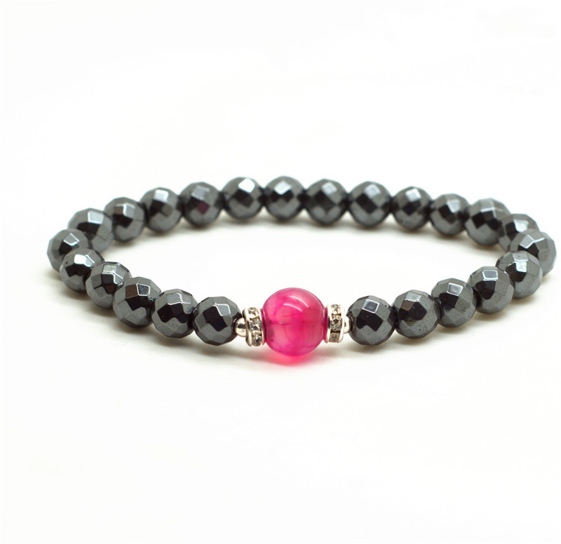 Chakra Stone With Alloy Hematite Magnetic Therapy & Healing Stone Bracelet