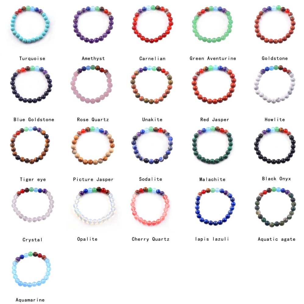 Fashion 8MM Natural Stone Lion Head Jewel Bracelet With Alloy For Women