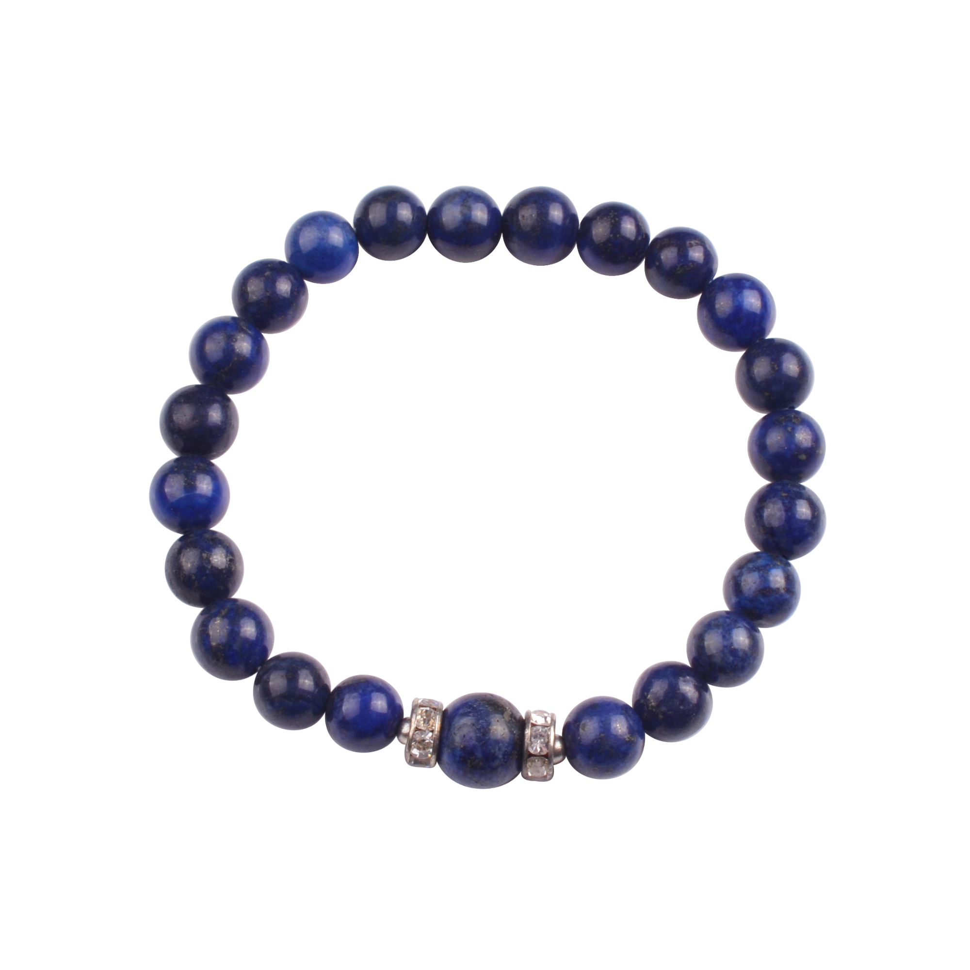 Fashion Alloy Chakra Stone 8MM Round Beads Bracelet with 10MM