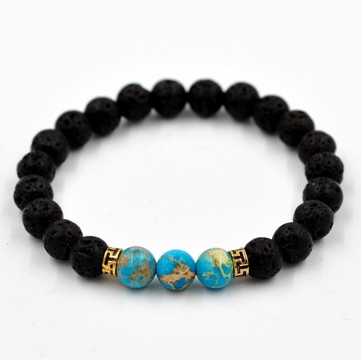 Hot Sale Of 8MM Volcanic Stone Beads Bracelet Seven Color Chakra Energy Yoga Buddha Beads Lovers Bracelet