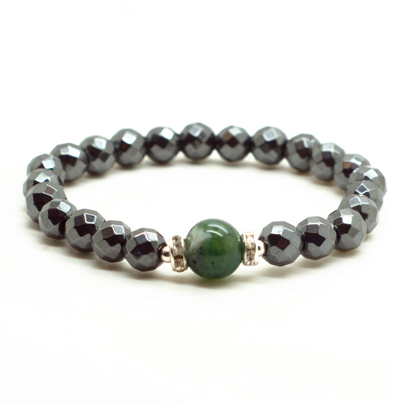 Chakra Stone With Alloy Hematite Magnetic Therapy & Healing Stone Bracelet
