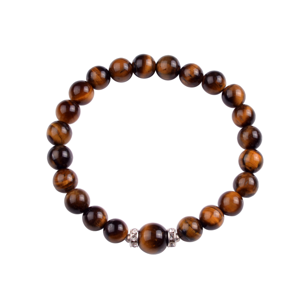 Fashion Alloy Chakra Stone 8MM Round Beads Bracelet with 10MM