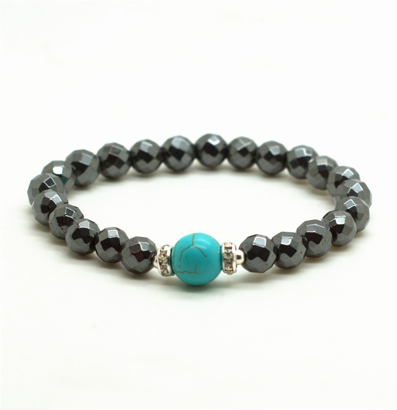 Chakra Stone With Alloy Hematite Magnetic Therapy & Healing Stone Bracelet