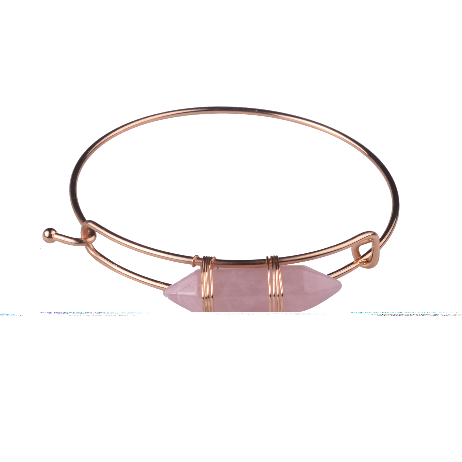 Fashion Amethyst hexagonal steel bracelet-Silver and Gold