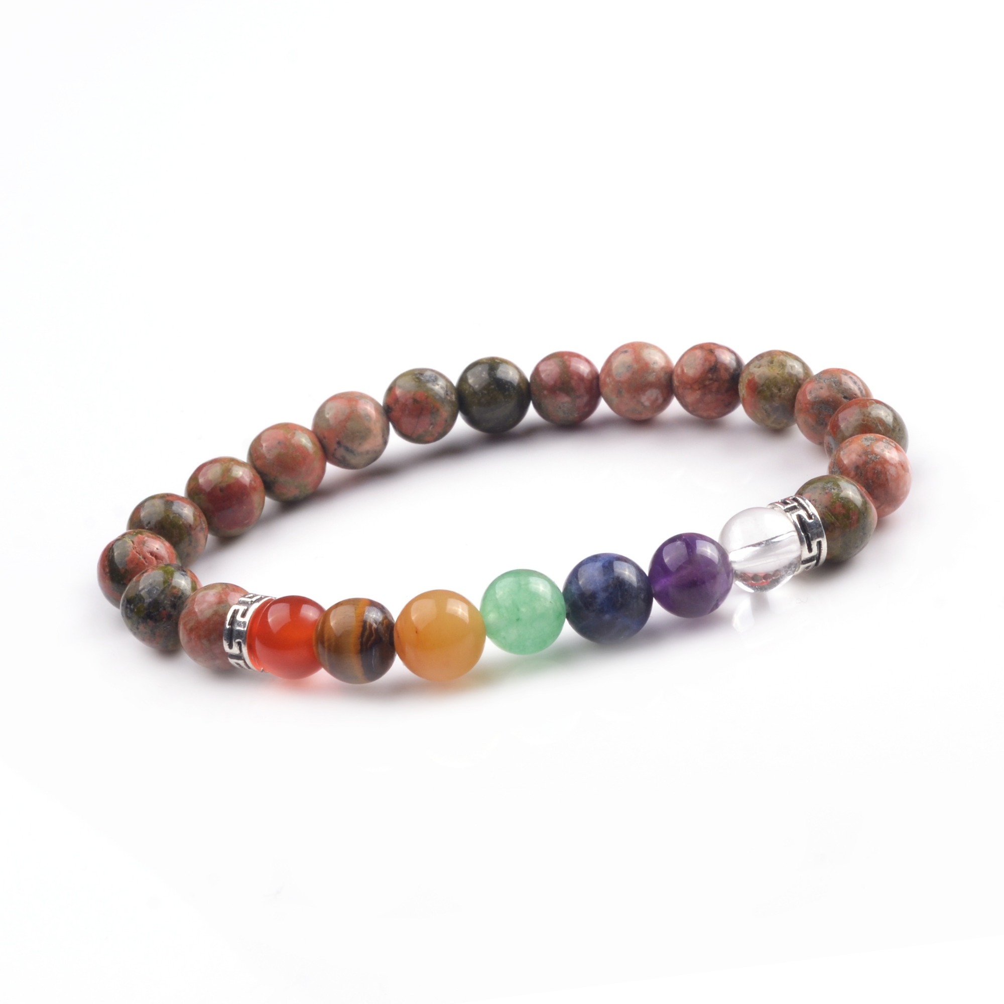 8mm 7 Chakra Stone Bracelet
