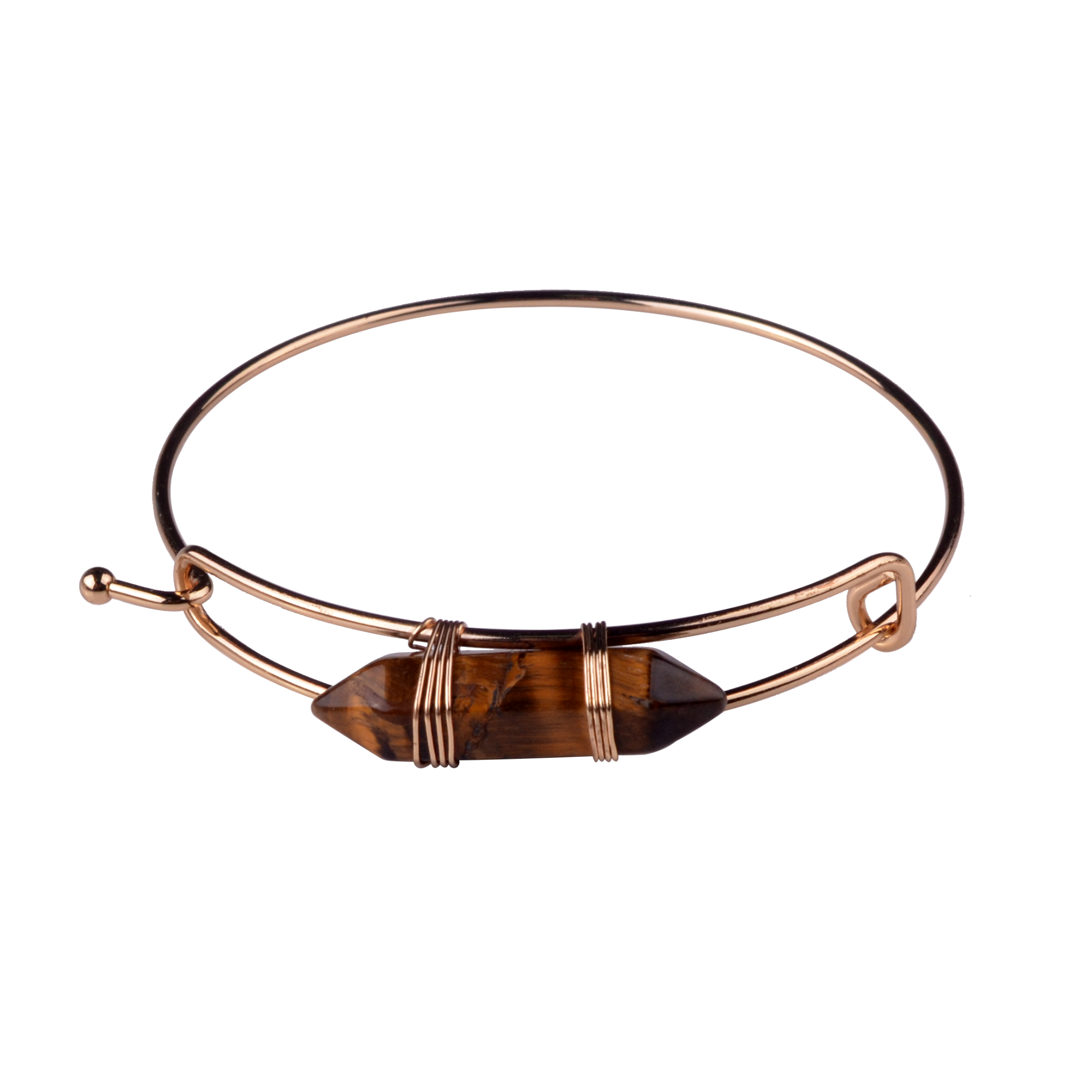 Fashion Amethyst hexagonal steel bracelet-Silver and Gold