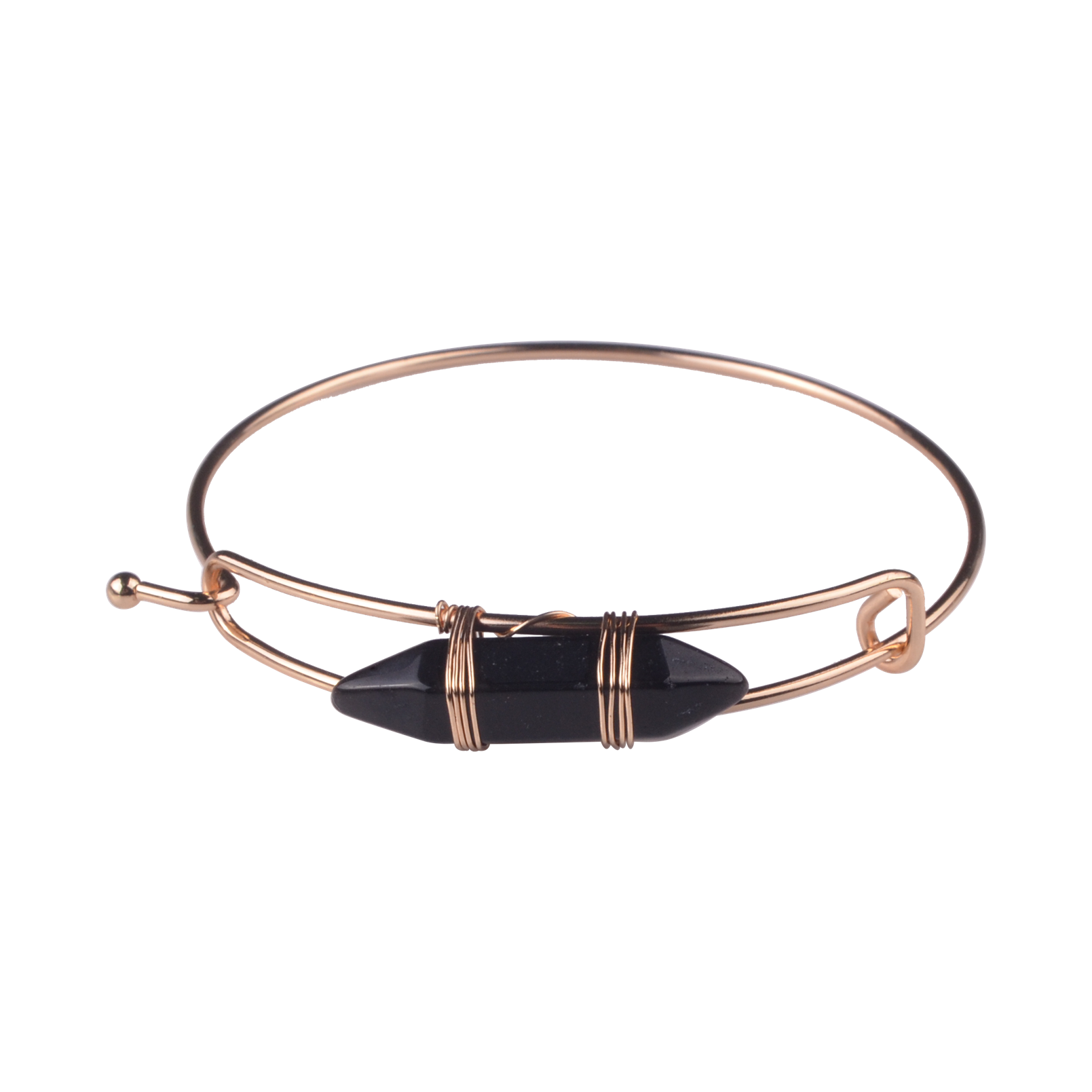 Fashion Amethyst hexagonal steel bracelet-Silver and Gold