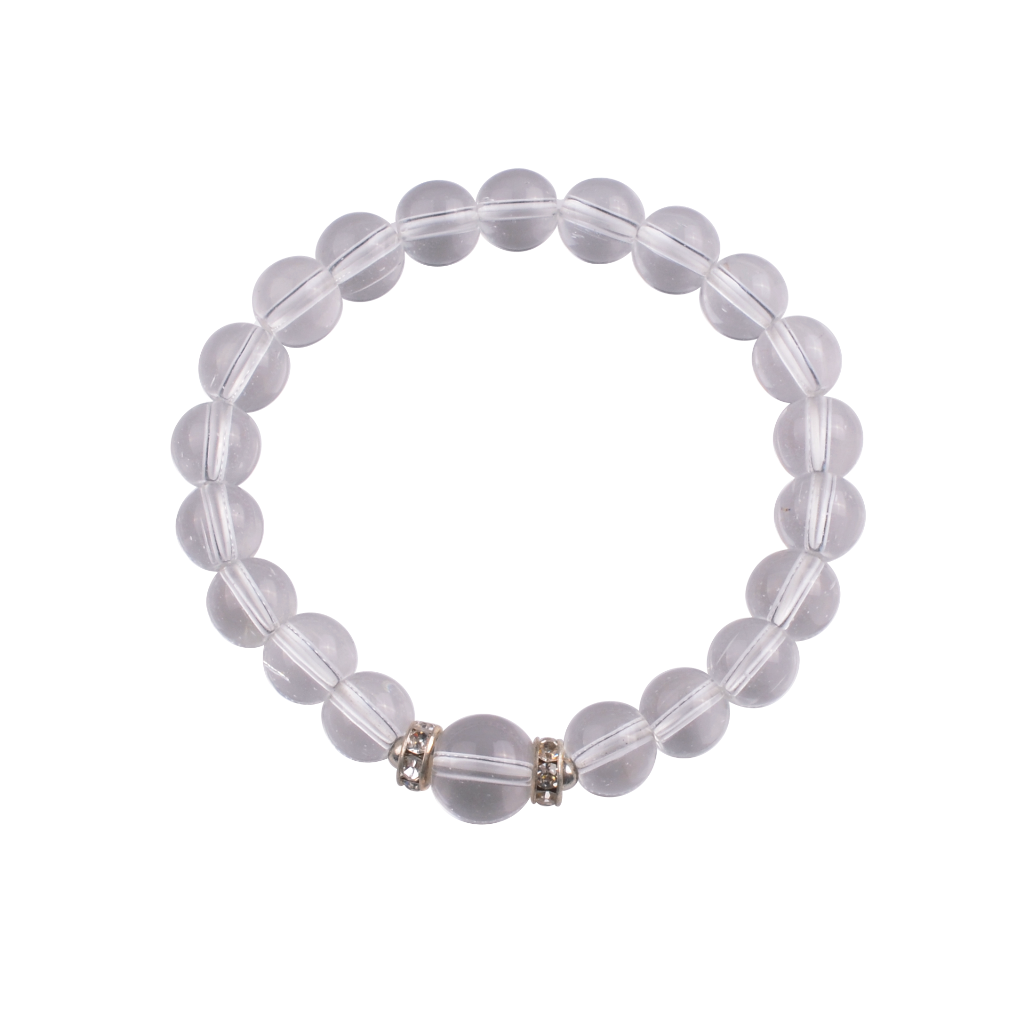 Fashion Alloy Chakra Stone 8MM Round Beads Bracelet with 10MM