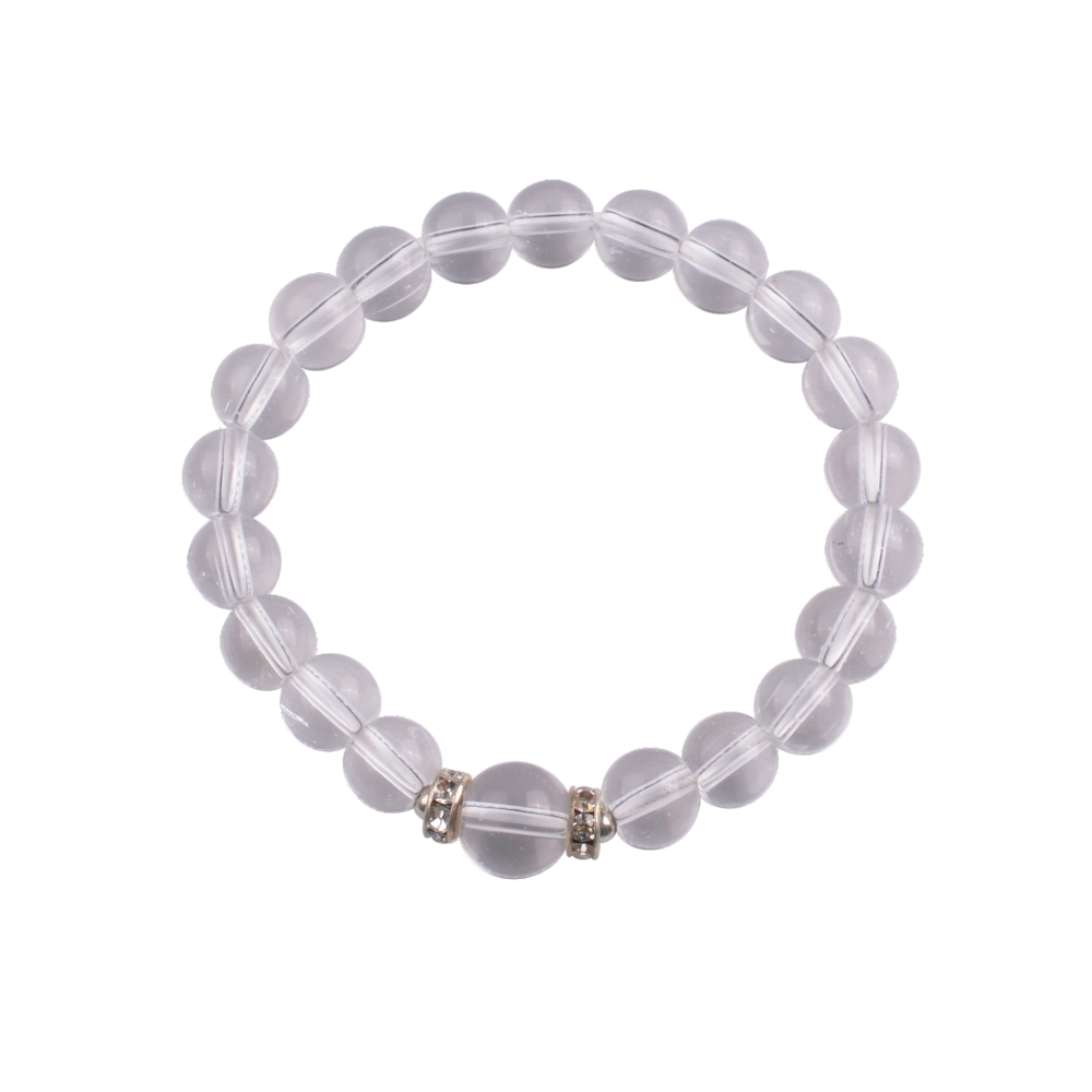 Fashion Alloy Chakra Stone 8MM Round Beads Bracelet with 10MM