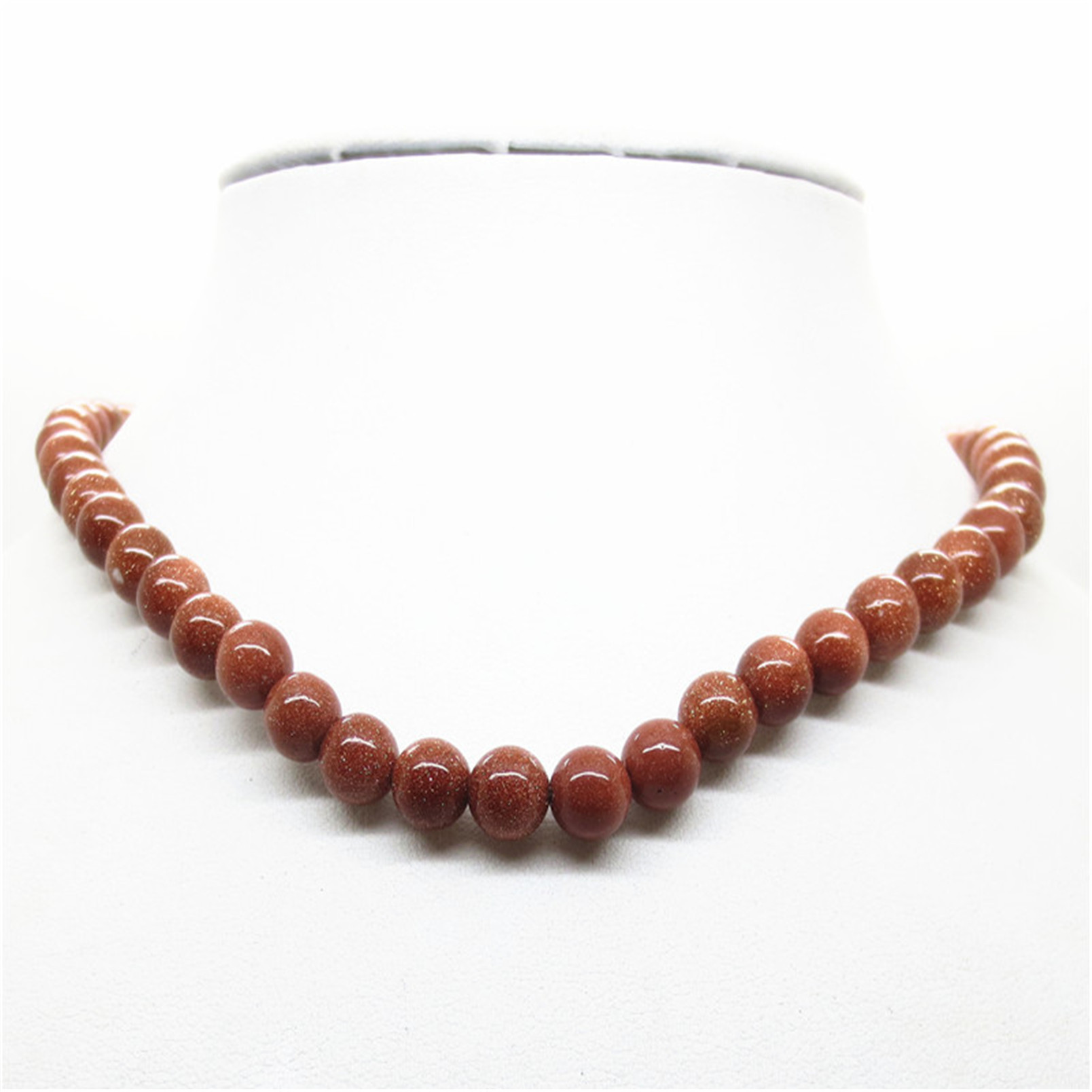 Fashion Natural Gemstone 18Inch Round Beads Necklace