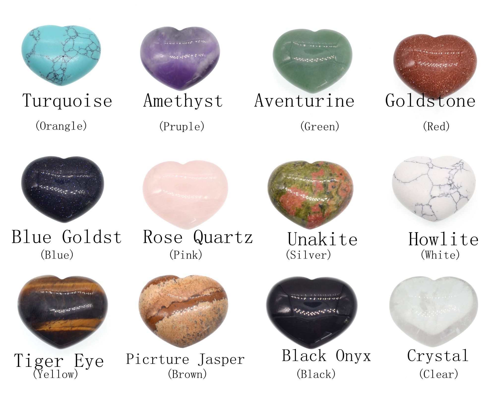 Healing Heart Love Gemstone Pendant