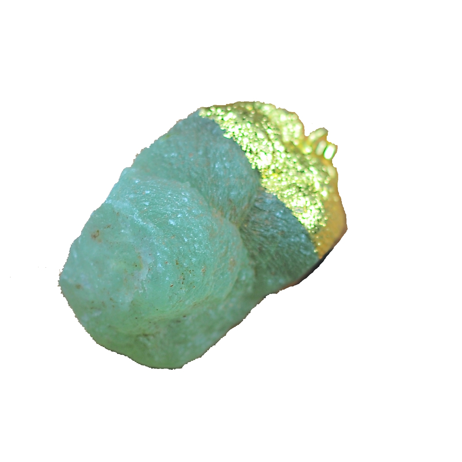 Gold Natural Raw Crystal Nugget Pendant
