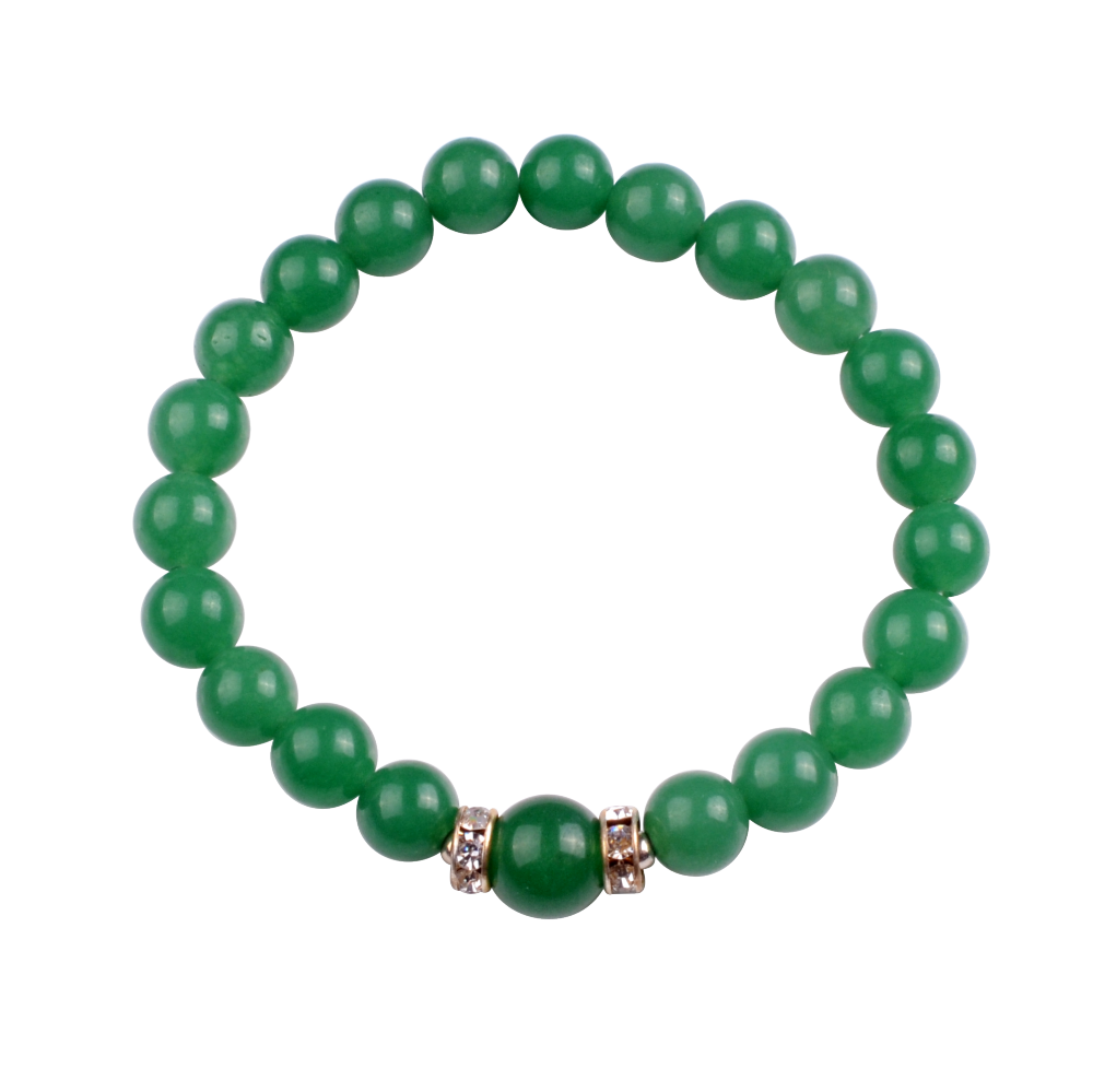 Fashion Alloy Chakra Stone 8MM Round Beads Bracelet with 10MM