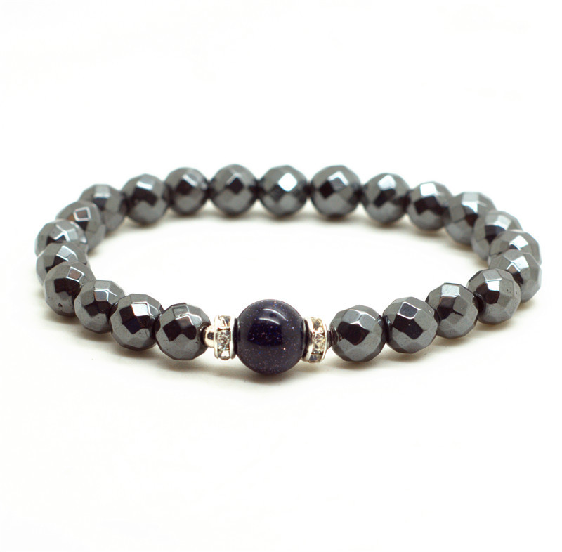 Chakra Stone With Alloy Hematite Magnetic Therapy & Healing Stone Bracelet