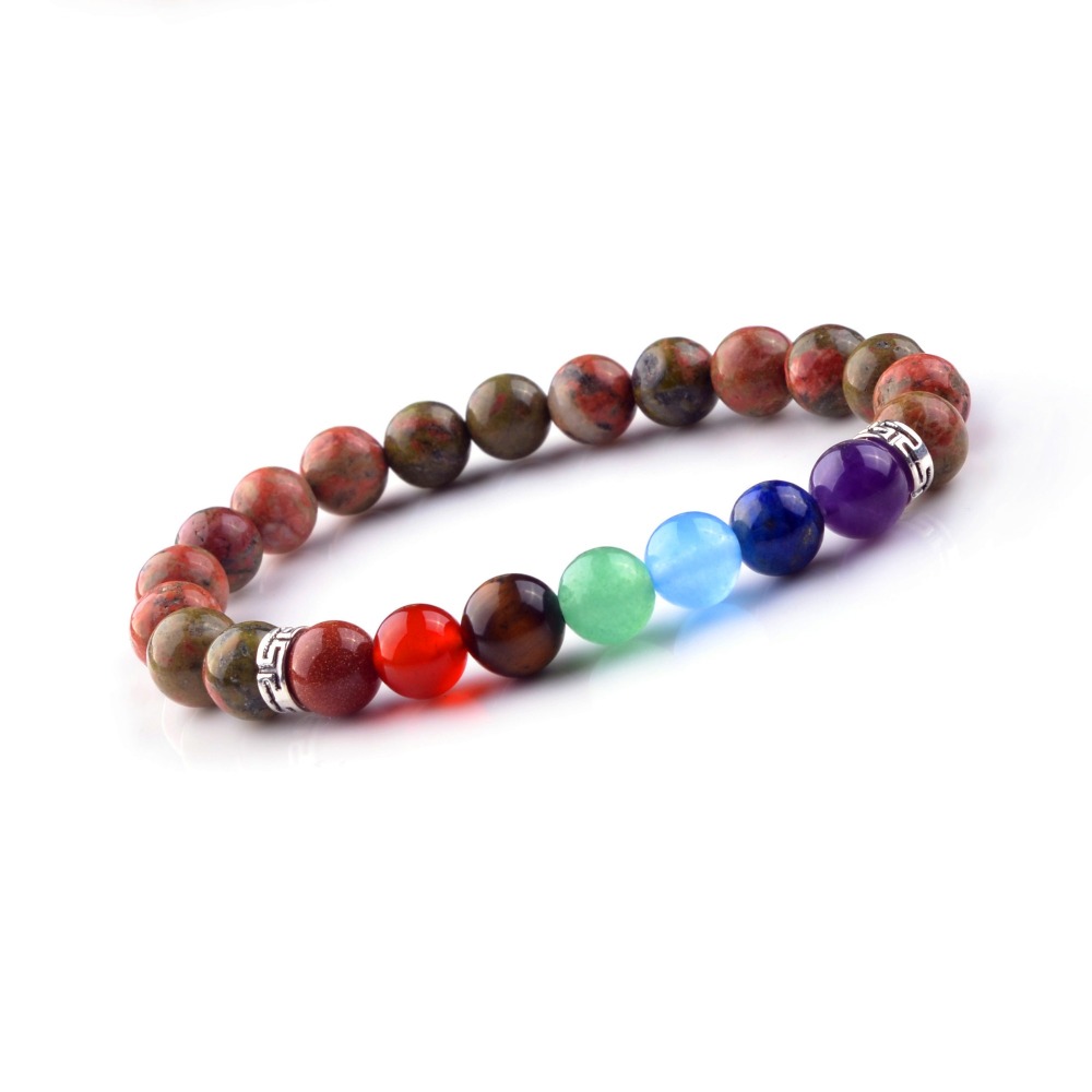 7 Chakra Stone 8MM Bracelet
