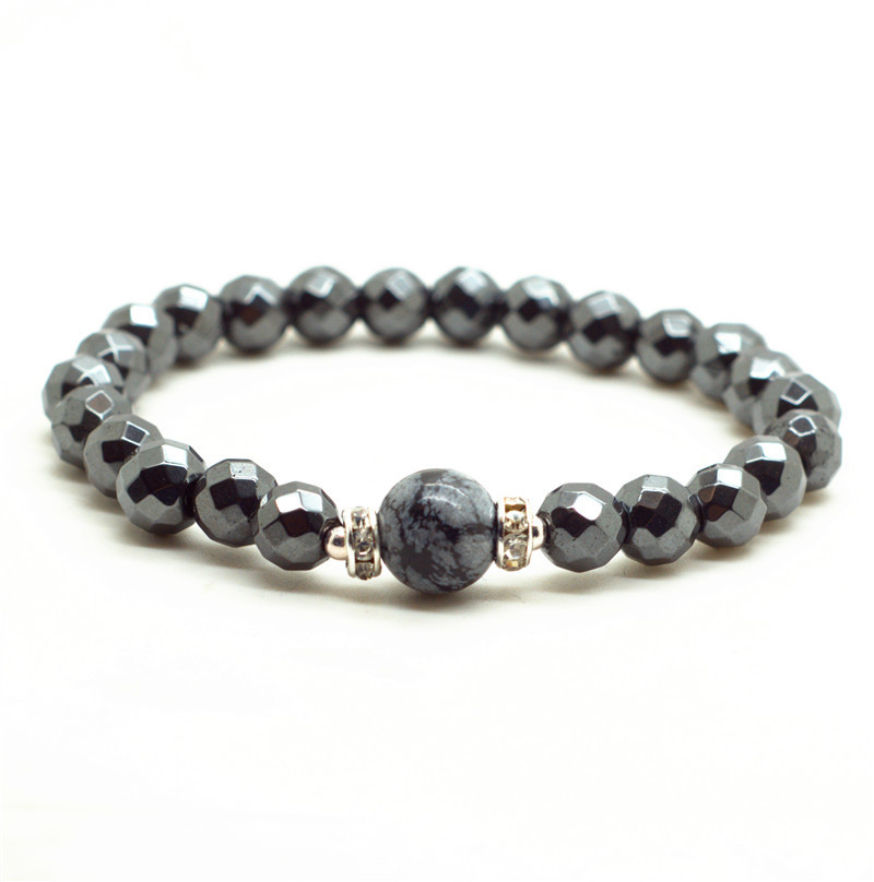 Chakra Stone With Alloy Hematite Magnetic Therapy & Healing Stone Bracelet