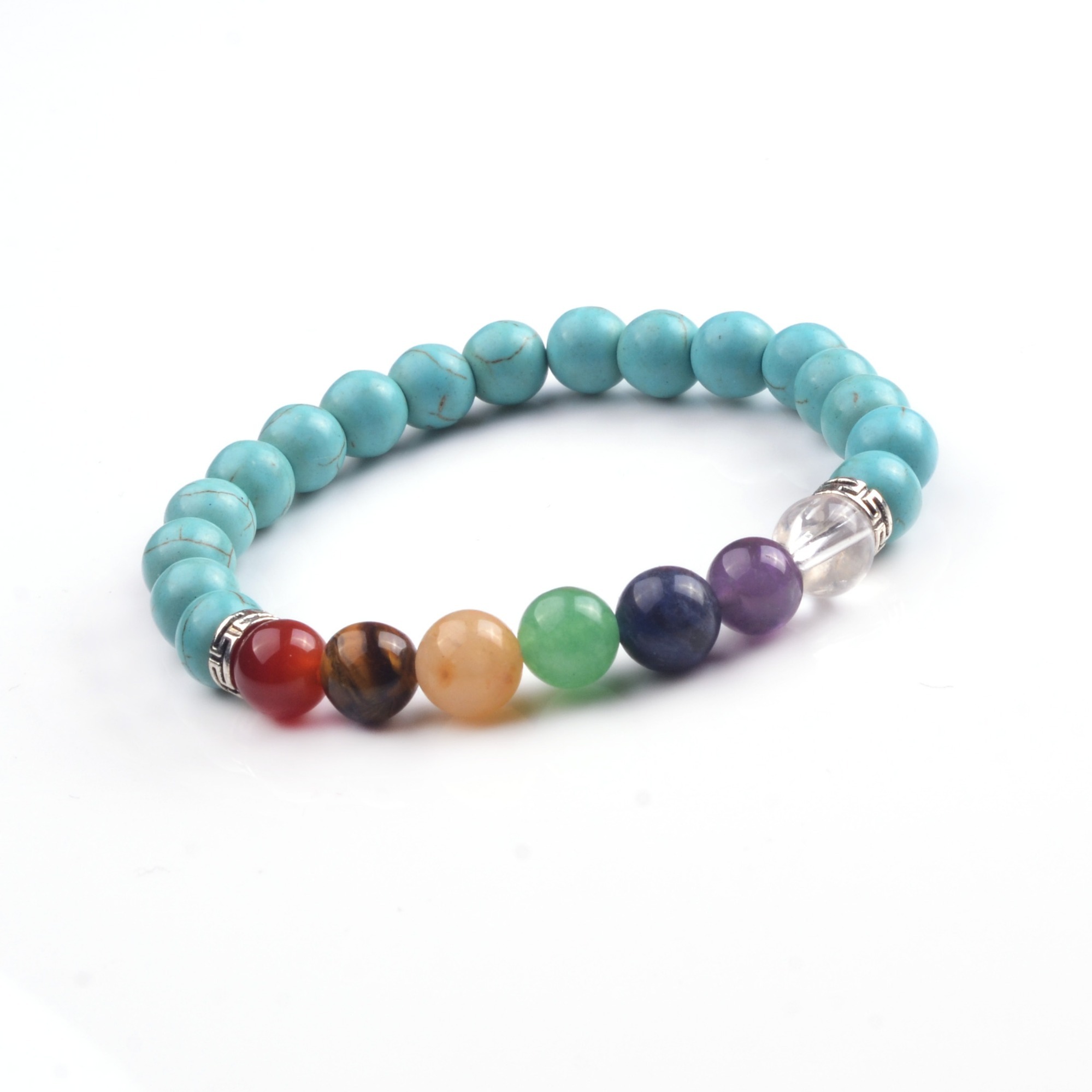 8mm 7 Chakra Stone Bracelet