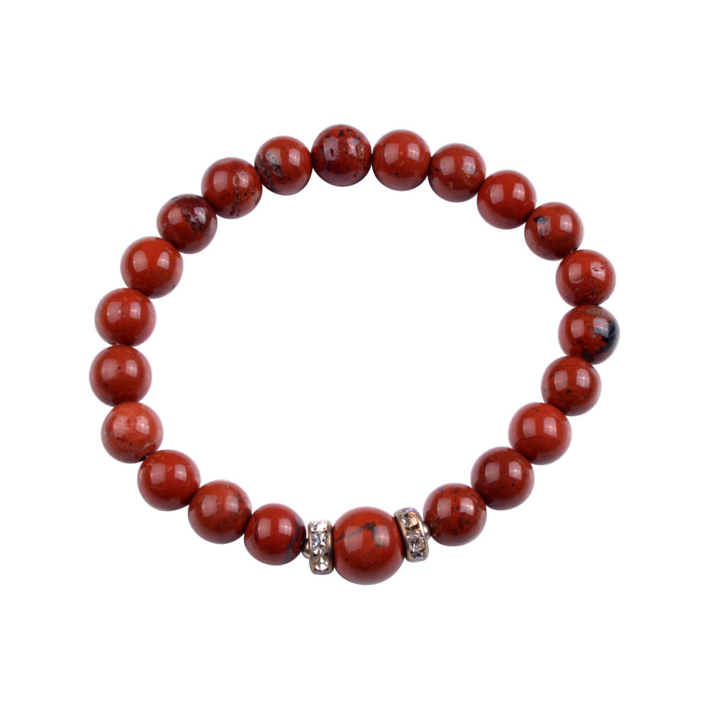 Fashion Alloy Chakra Stone 8MM Round Beads Bracelet with 10MM