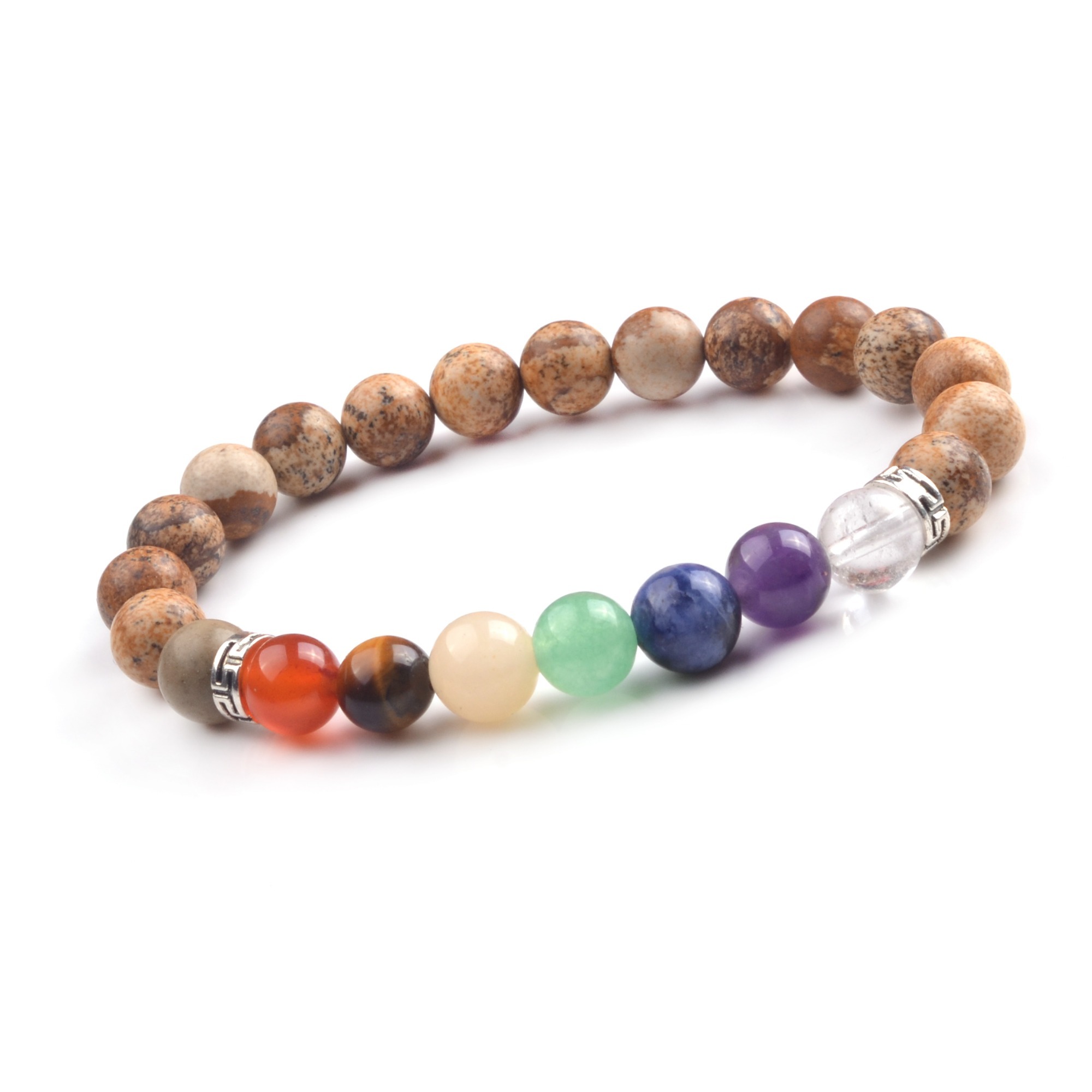 8mm 7 Chakra Stone Bracelet