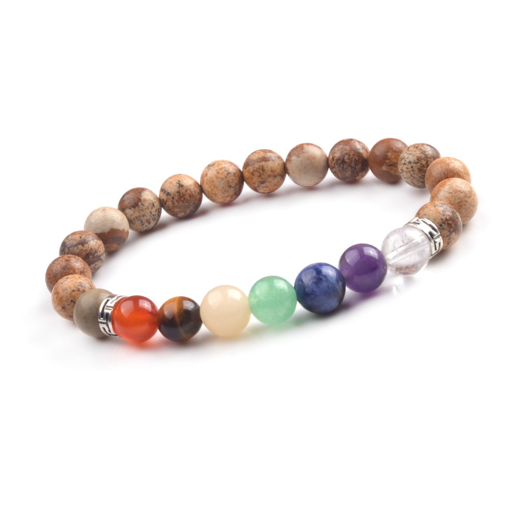 8mm 7 Chakra Stone Bracelet