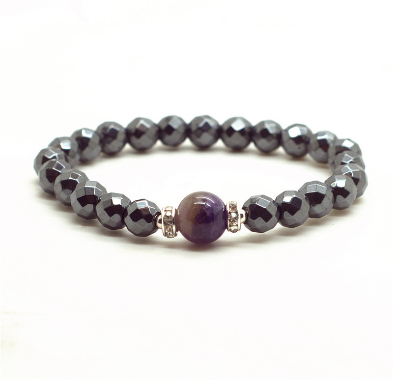 Chakra Stone With Alloy Hematite Magnetic Therapy & Healing Stone Bracelet