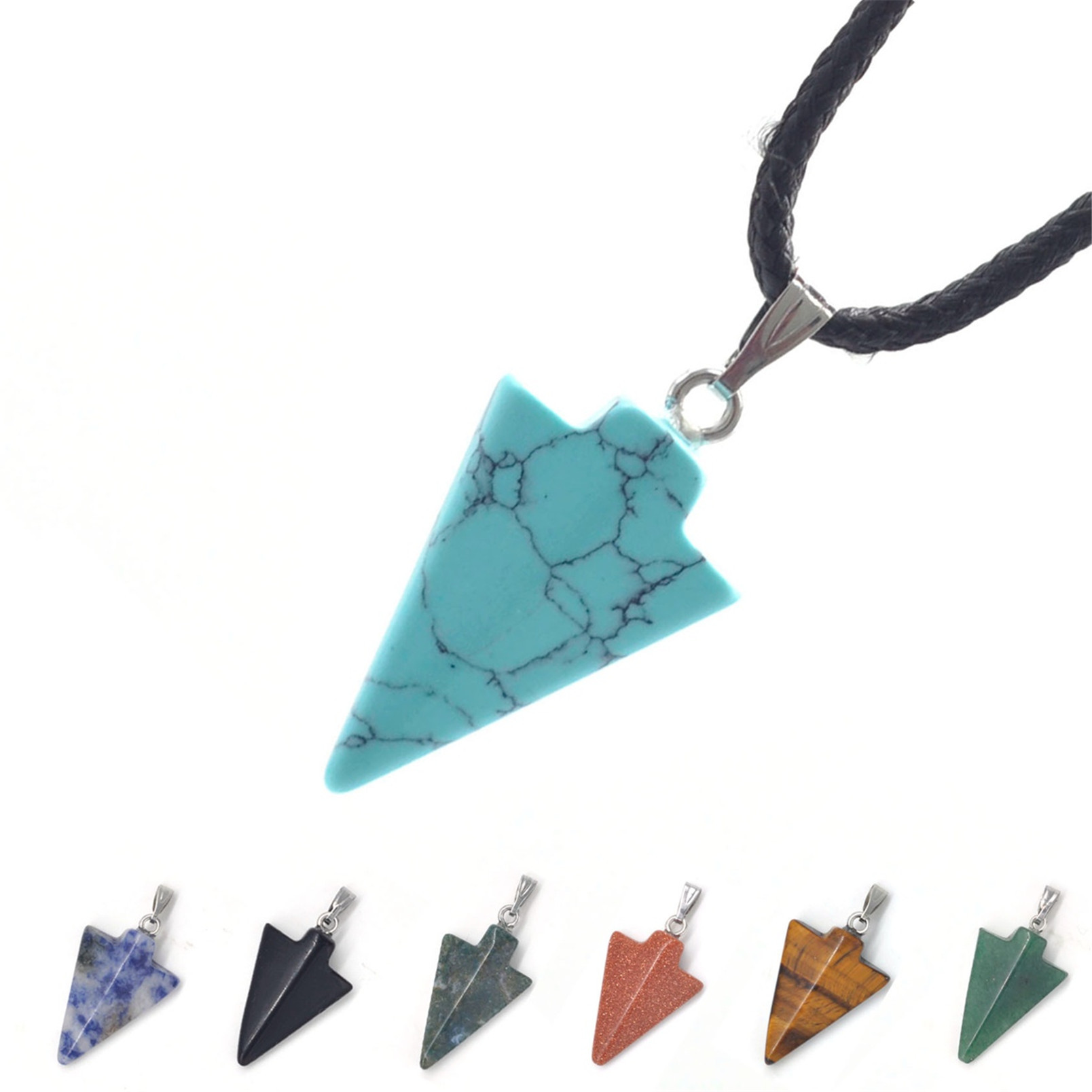Arrowhead Jade Pendant Necklace