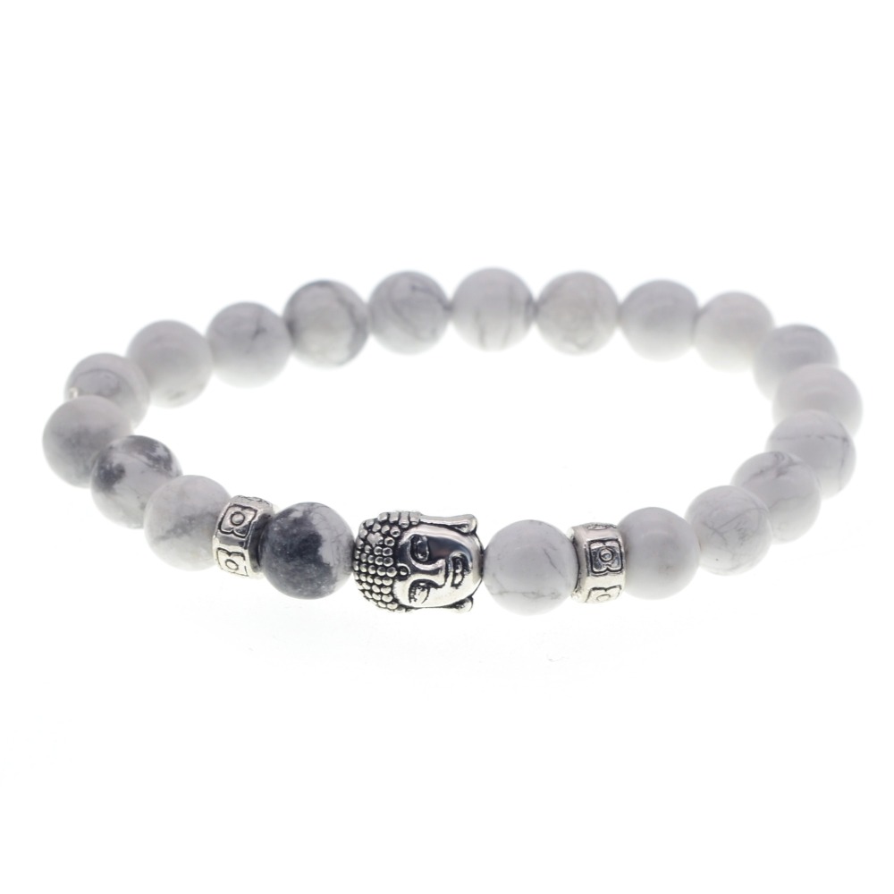 Buddha Head Bracelet Ancient Silver Buddha Head Turquoise Beads Rosary Beads Hand String Lovers