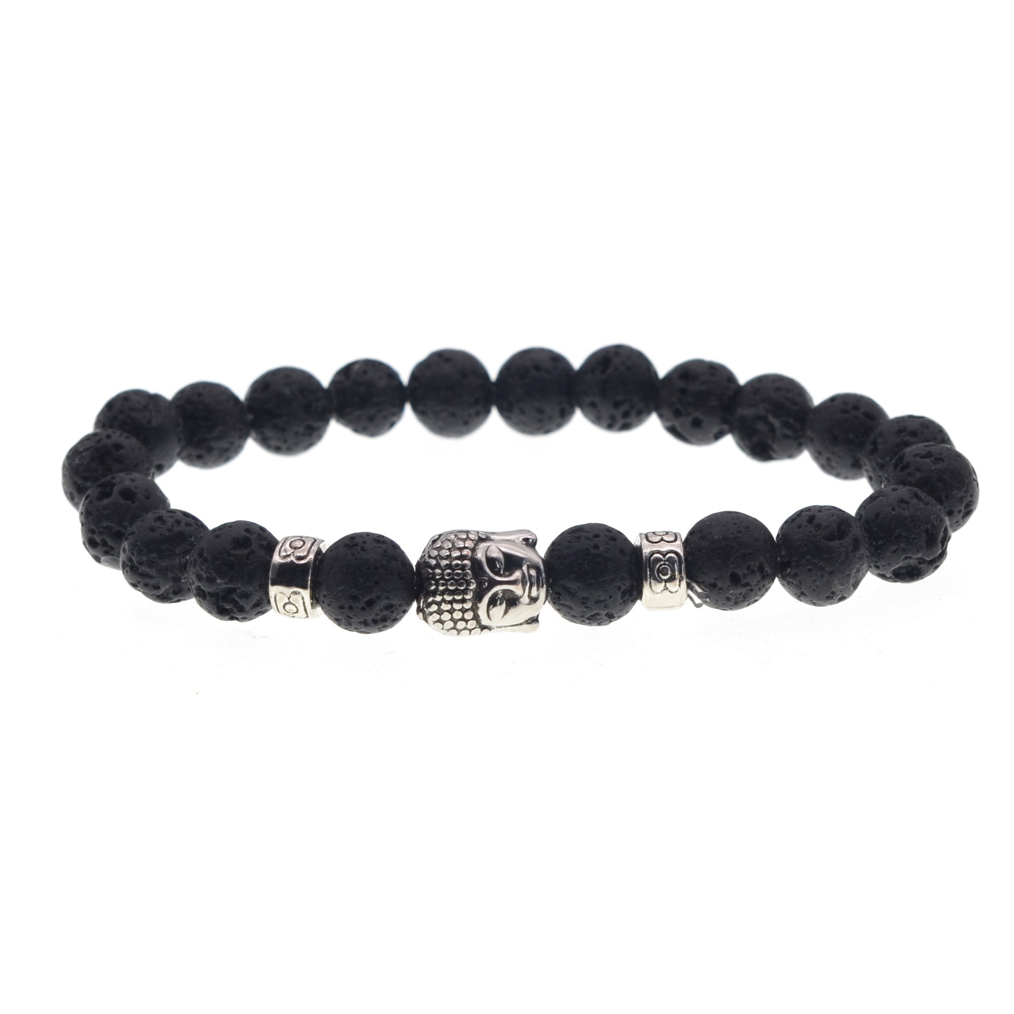 Buddha Head Bracelet Ancient Silver Buddha Head Turquoise Beads Rosary Beads Hand String Lovers