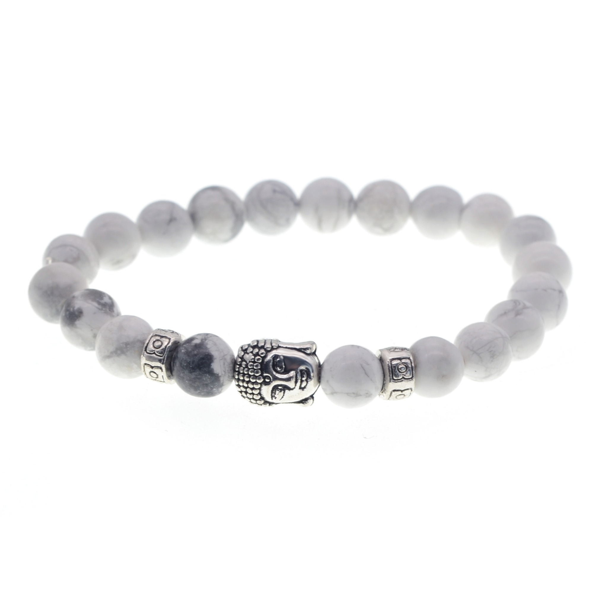 Buddha Head Bracelet Ancient Silver Buddha Head Turquoise Beads Rosary Beads Hand String Lovers