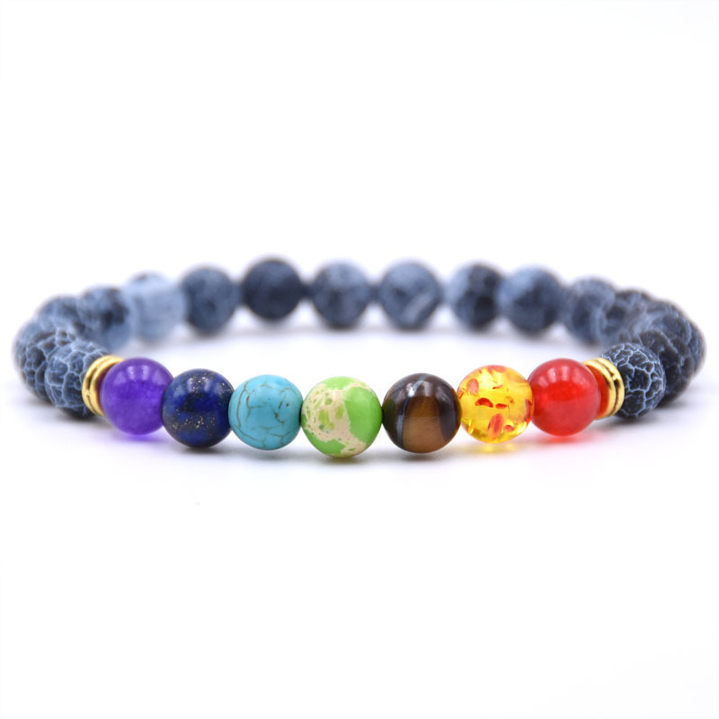 Yoga 7 Chakras Healing Balance 8mm Beads Nature  Stone Bracelets