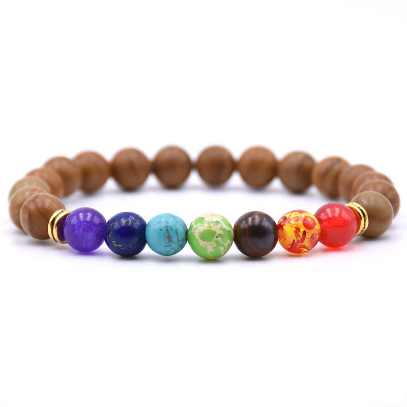 Yoga 7 Chakras Healing Balance 8mm Beads Nature  Stone Bracelets