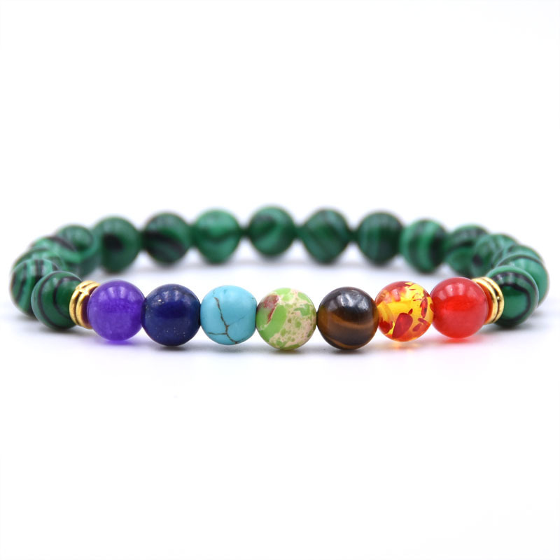 Yoga 7 Chakras Healing Balance 8mm Beads Nature  Stone Bracelets