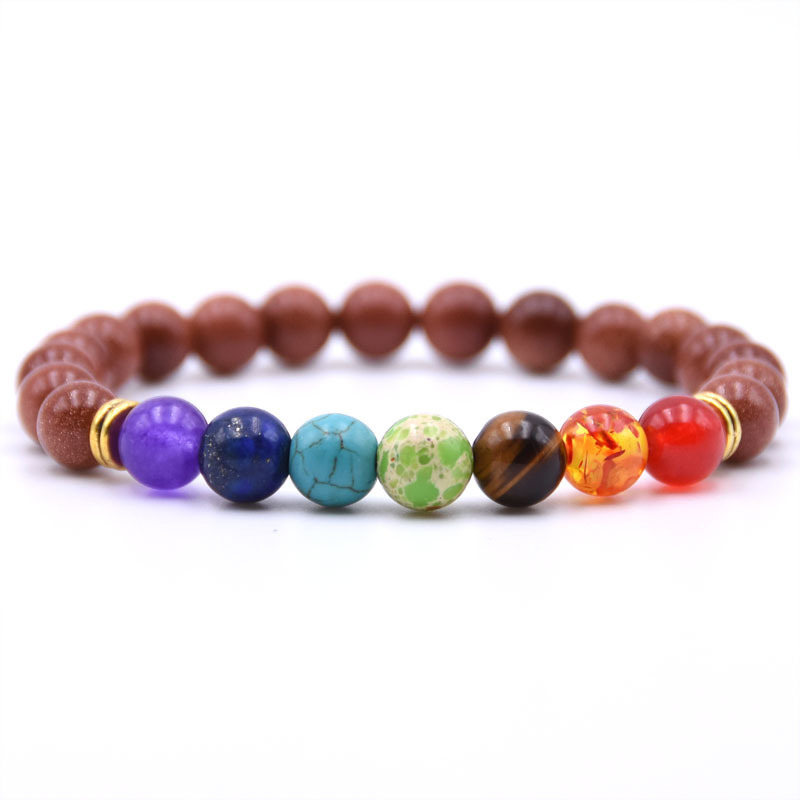 Yoga 7 Chakras Healing Balance 8mm Beads Nature  Stone Bracelets