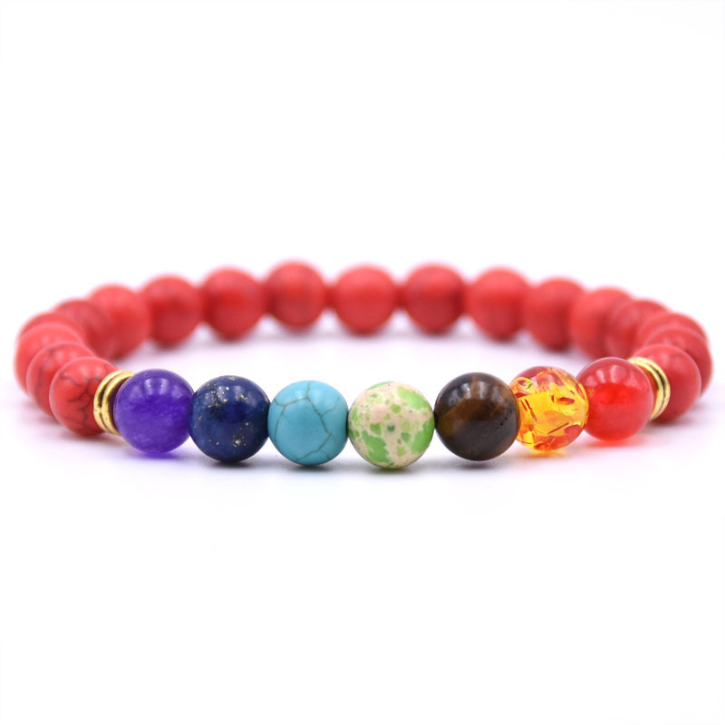 Yoga 7 Chakras Healing Balance 8mm Beads Nature  Stone Bracelets