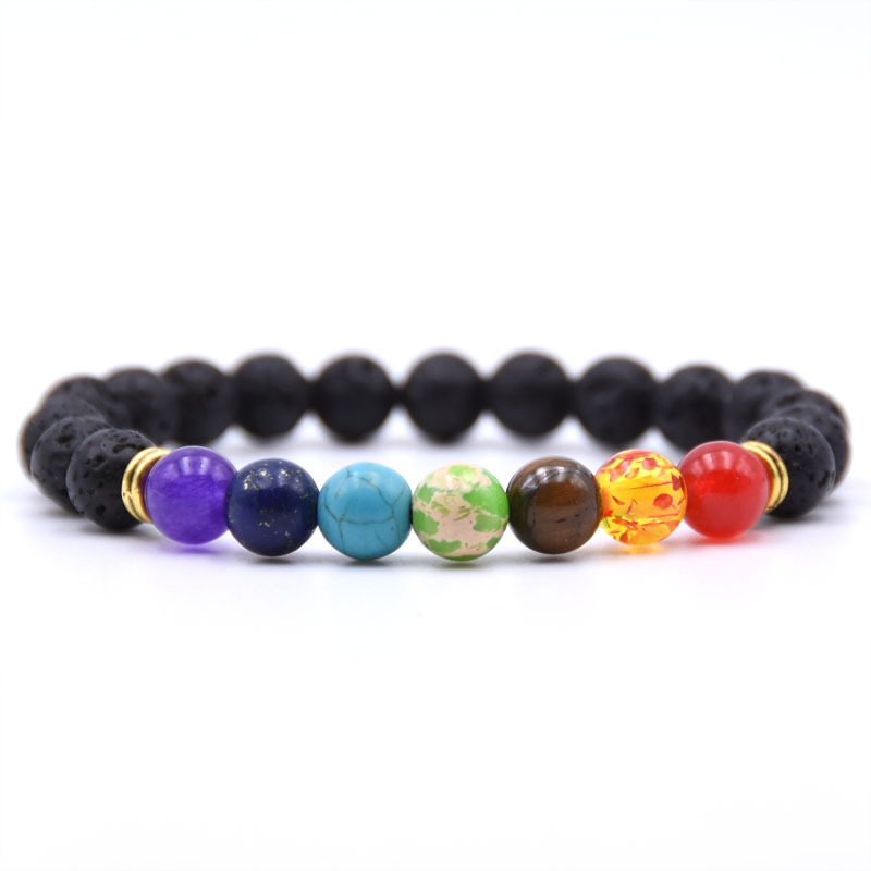 Yoga 7 Chakras Healing Balance 8mm Beads Nature  Stone Bracelets