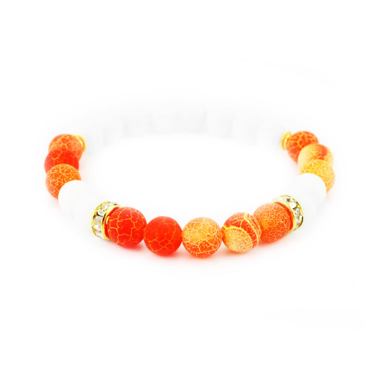 Popular Natural Stone Beads Bracelet Weathering Agate Lady Bracelet