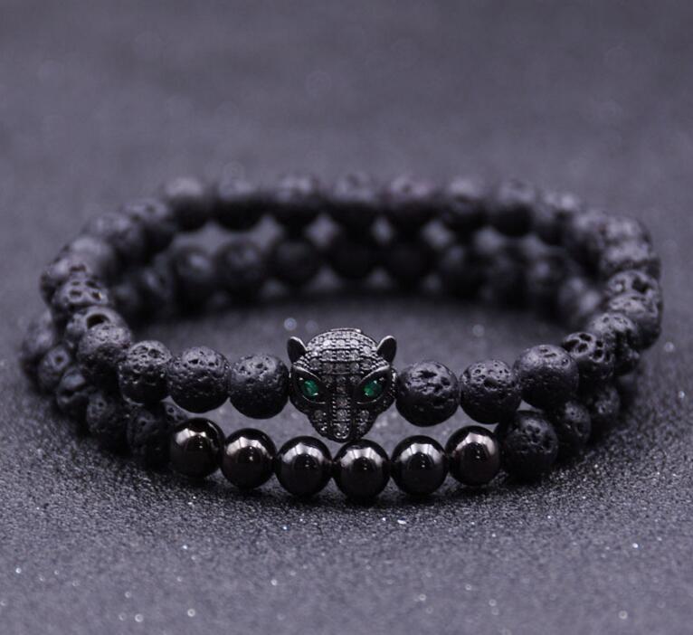 Natural  Fashion Bracelet Gold Prayer Beads Bracelets Jewelry Stretch Leapord for Women and Men