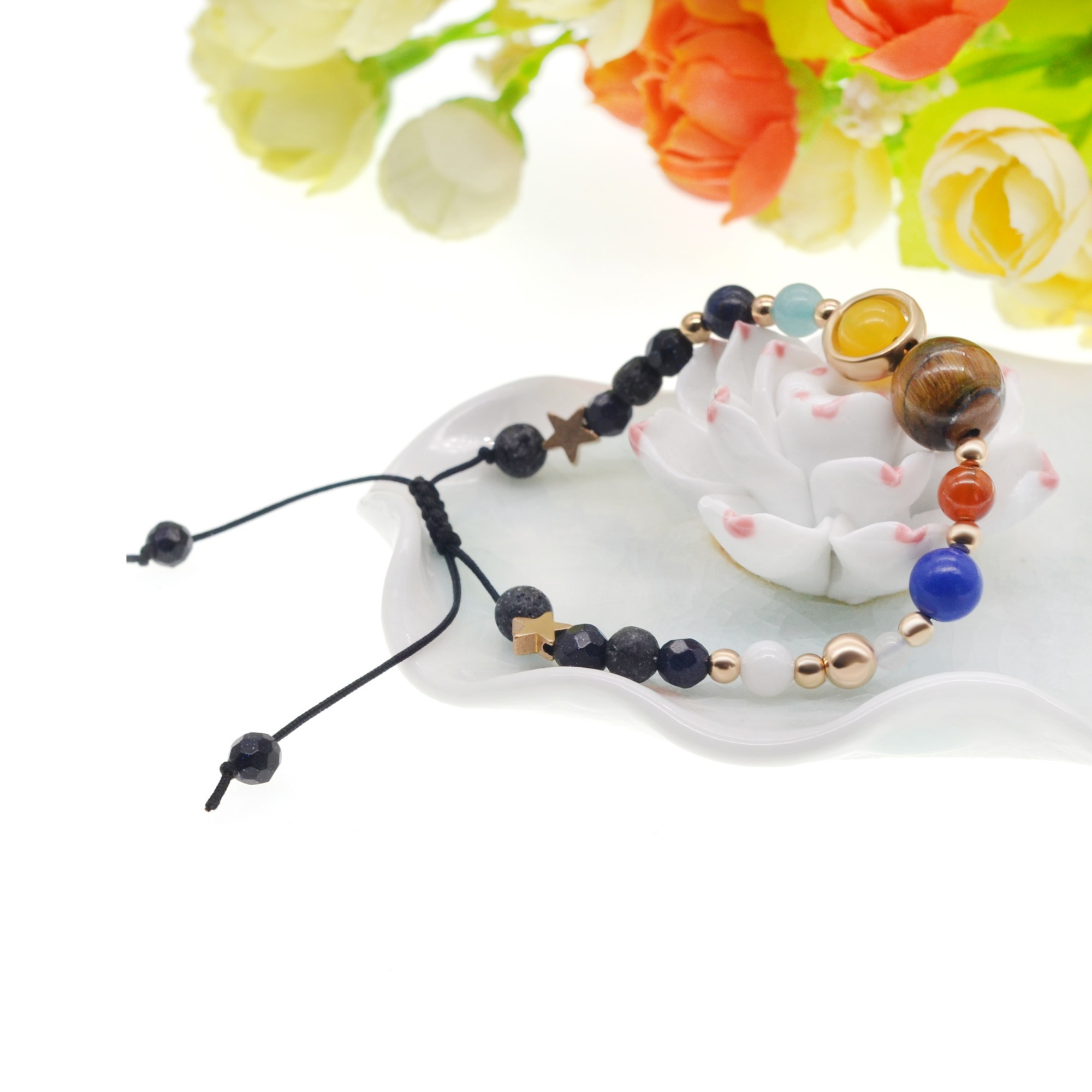 Colorful Yoga Solar System Eight Planets Bracelet