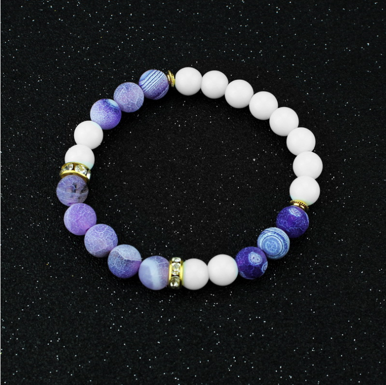 Popular Natural Stone Beads Bracelet Weathering Agate Lady Bracelet
