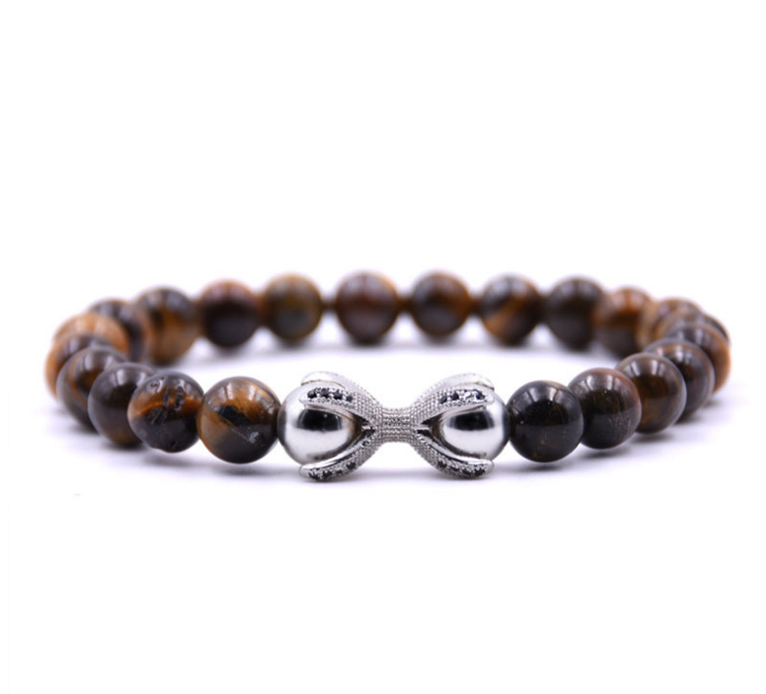 8MM Turquoise Hand Inlaid Stone Bracelet