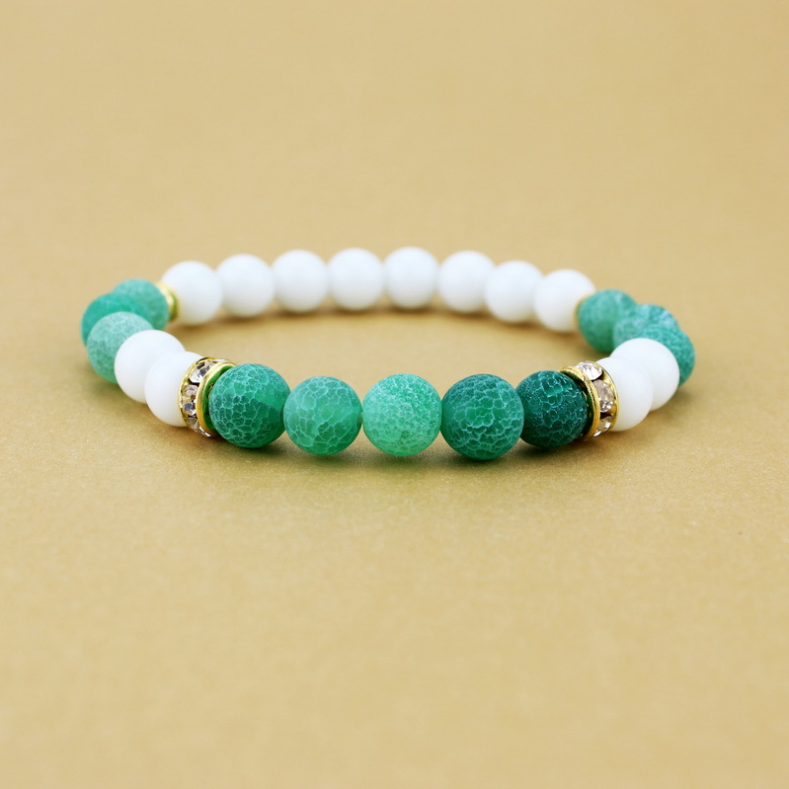 Popular Natural Stone Beads Bracelet Weathering Agate Lady Bracelet