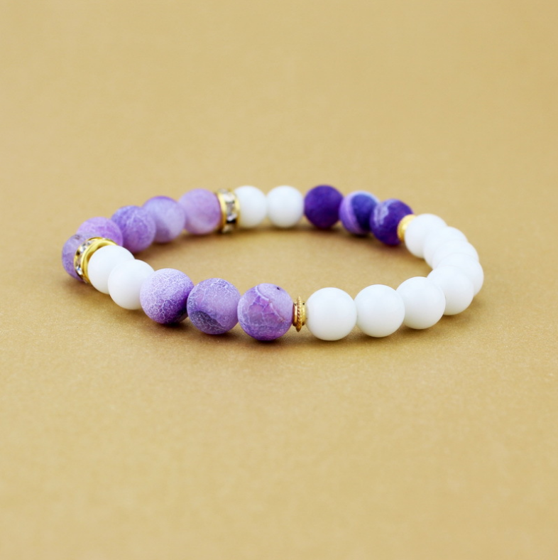 Popular Natural Stone Beads Bracelet Weathering Agate Lady Bracelet