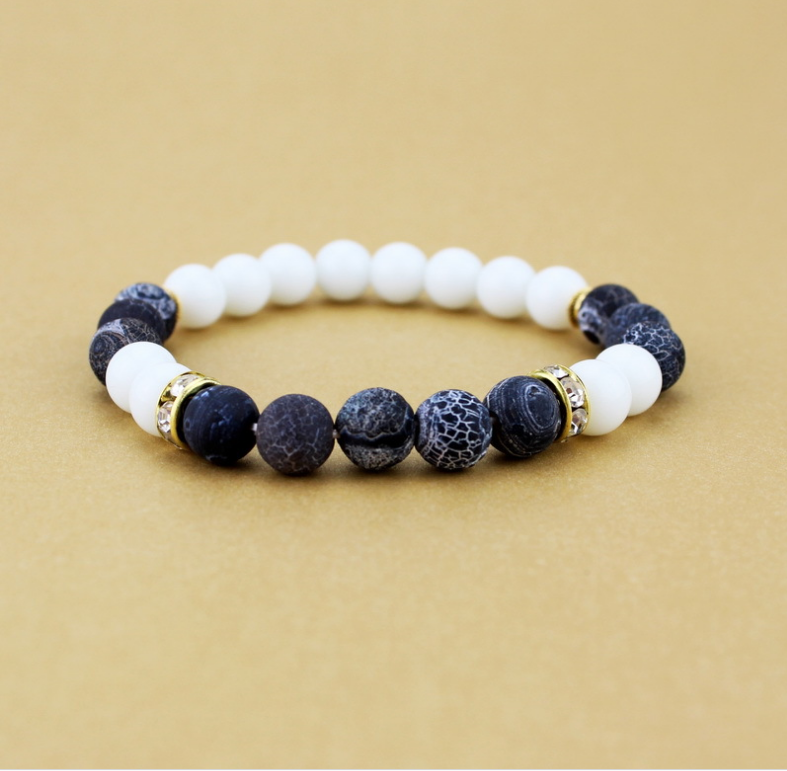 Popular Natural Stone Beads Bracelet Weathering Agate Lady Bracelet