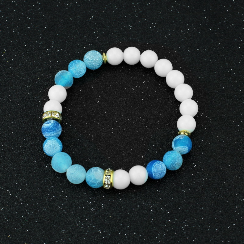 Popular Natural Stone Beads Bracelet Weathering Agate Lady Bracelet