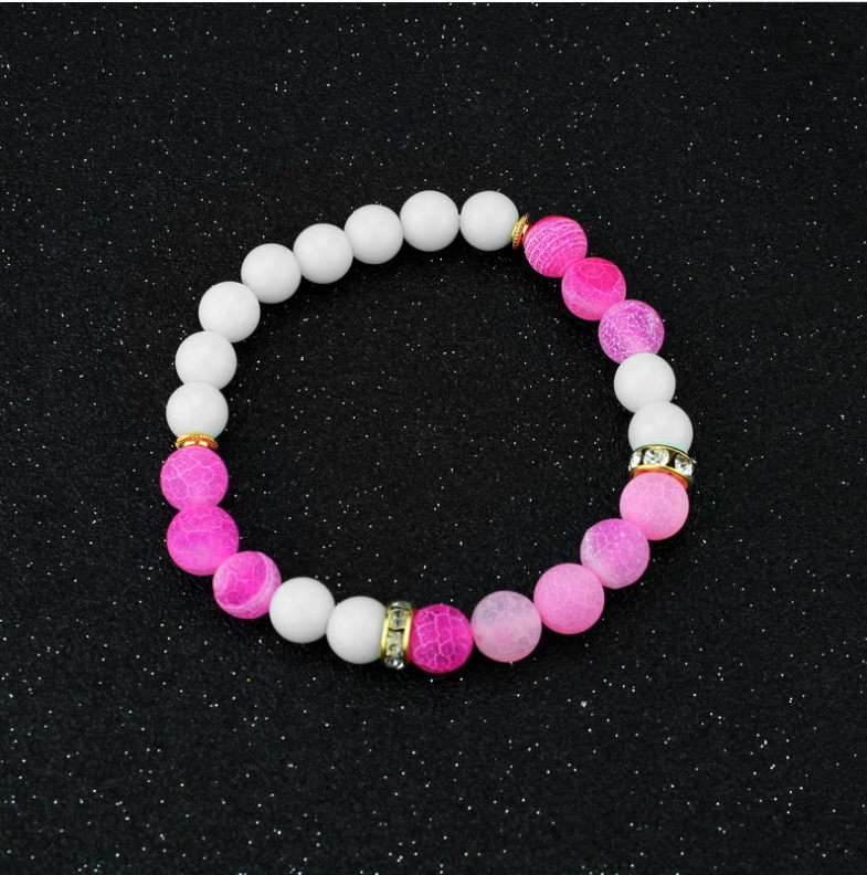 Popular Natural Stone Beads Bracelet Weathering Agate Lady Bracelet